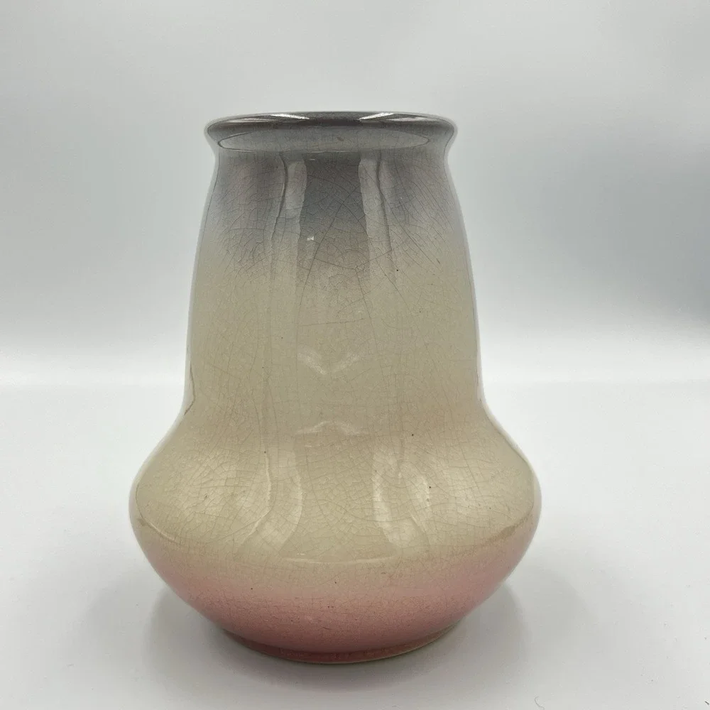 Weller Etna Art Pottery Pansy Vase c.1906 Blush‎ Pink Raised Relief Antique